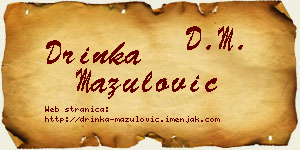 Drinka Mazulović vizit kartica